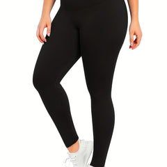 Solid High Waist Tummy Control Yoga Leggings