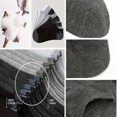 6 Pairs Thin Cotton Sports Socks Breathable Sweat Absorbing Summer Spring