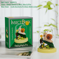 Insect Brick Building Blocks - Bee Snail Butterfly Design - Mixed