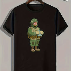 Soldier Print Men's Graphic T-shirt for Summer
