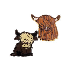 Highland Cow Pattern Enamel Pin Cartoon Brooch Pin for Girls Kids
