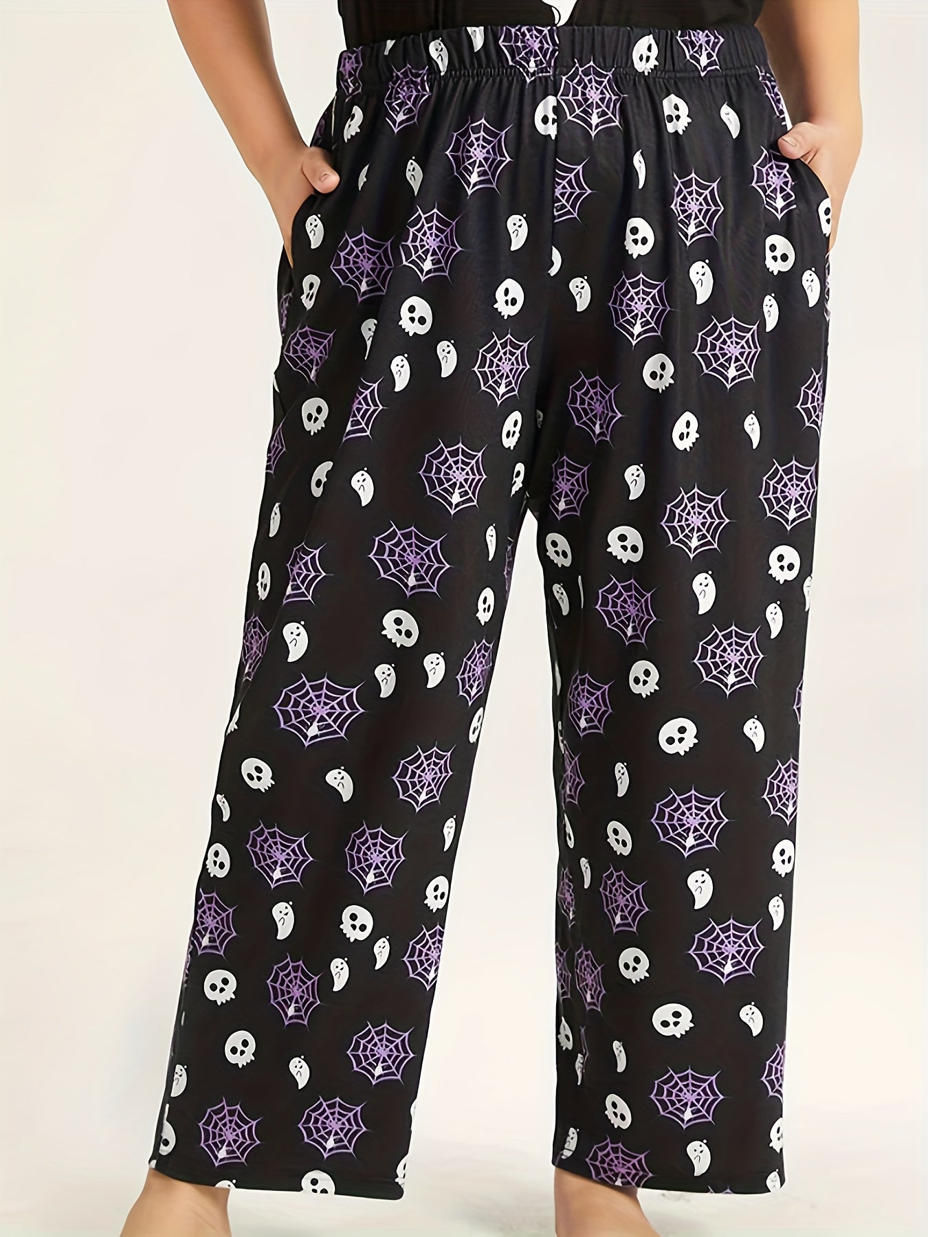 Ghost & Spiderweb Pajama Set - Tee & Pants Loungewear