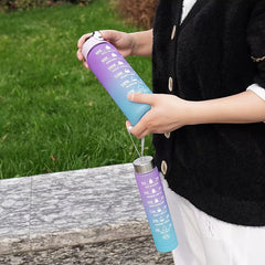 3pc Set Plastic Water Bottles High Temp Resistant Gradient Portable Outdoor