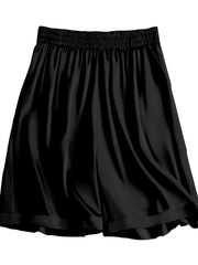 Women's Solid Elastic High Rise Summer Shorts