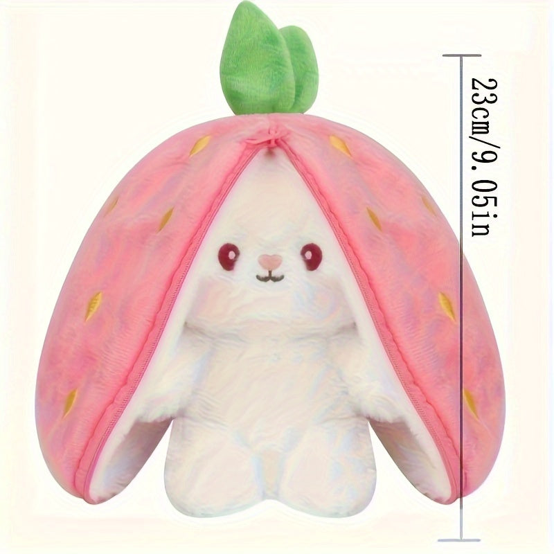 Reversible Bunny Pillow Plush With Zipper Perfect Birthday Christmas Year Gift