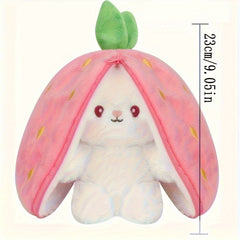 Reversible Bunny Pillow Plush With Zipper Perfect Birthday Christmas Year Gift