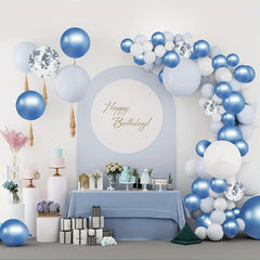 122pcs Metallic & Silvery Confetti Balloons for Party Decor