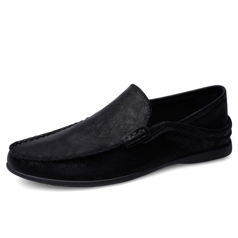 Men's Leather Loafer Shoes Casual Slip On Lightweight Moccasin