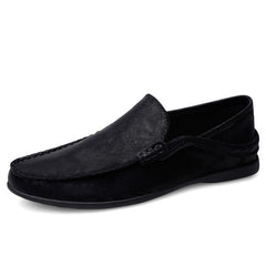 Men's Leather Loafer Shoes Casual Slip On Lightweight Moccasin