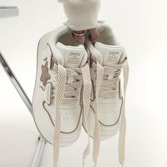 Women's Star Graphic Leisure Skate Shoes High Lace Up Sneakers