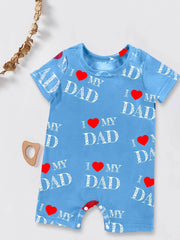 Baby Boys Casual I Love My Dad Romper Jumpsuit
