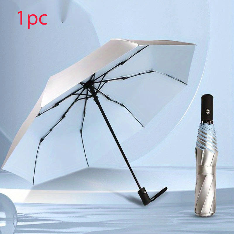 Automatic Titanium Sun Umbrella UPF50 Windproof Waterproof
