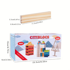 100pcs Wooden Shape Building Blocks Parent Child Interactive Game