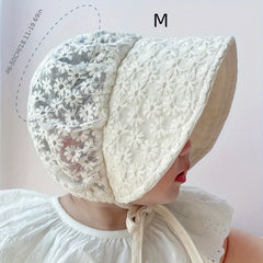 Baby Girls Floral Embroidered Hat - Cute Headwear for Outings