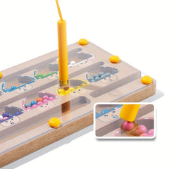 Wooden Magnetic Mushroom Maze Puzzle Toy for Kids