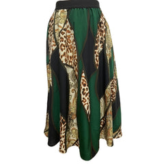Casual All Over Print Pleated Skirt for Spring & Summer