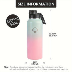 Vacuum Insulated Water Bottle Stainless Steel Leakproof Cup for Camping
