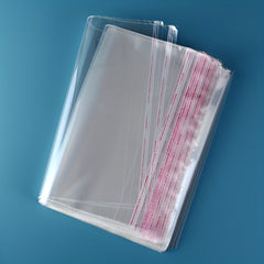 100 Pcs Transparent Self Adhesive Seal Pouch Plastic Opp Bag
