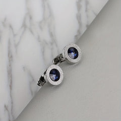 Crystal Cufflinks for Men Shirt Button Cuff Link Jewelry