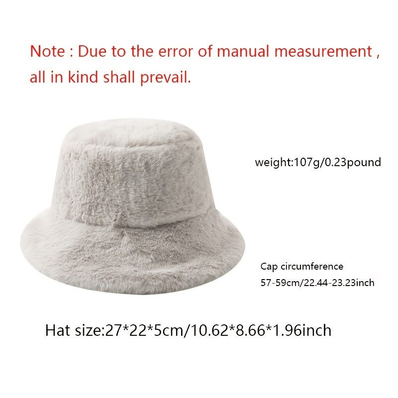 Fluffy Faux Fur Bucket Hat - Reversible - Bachelorette Party Matching Hats