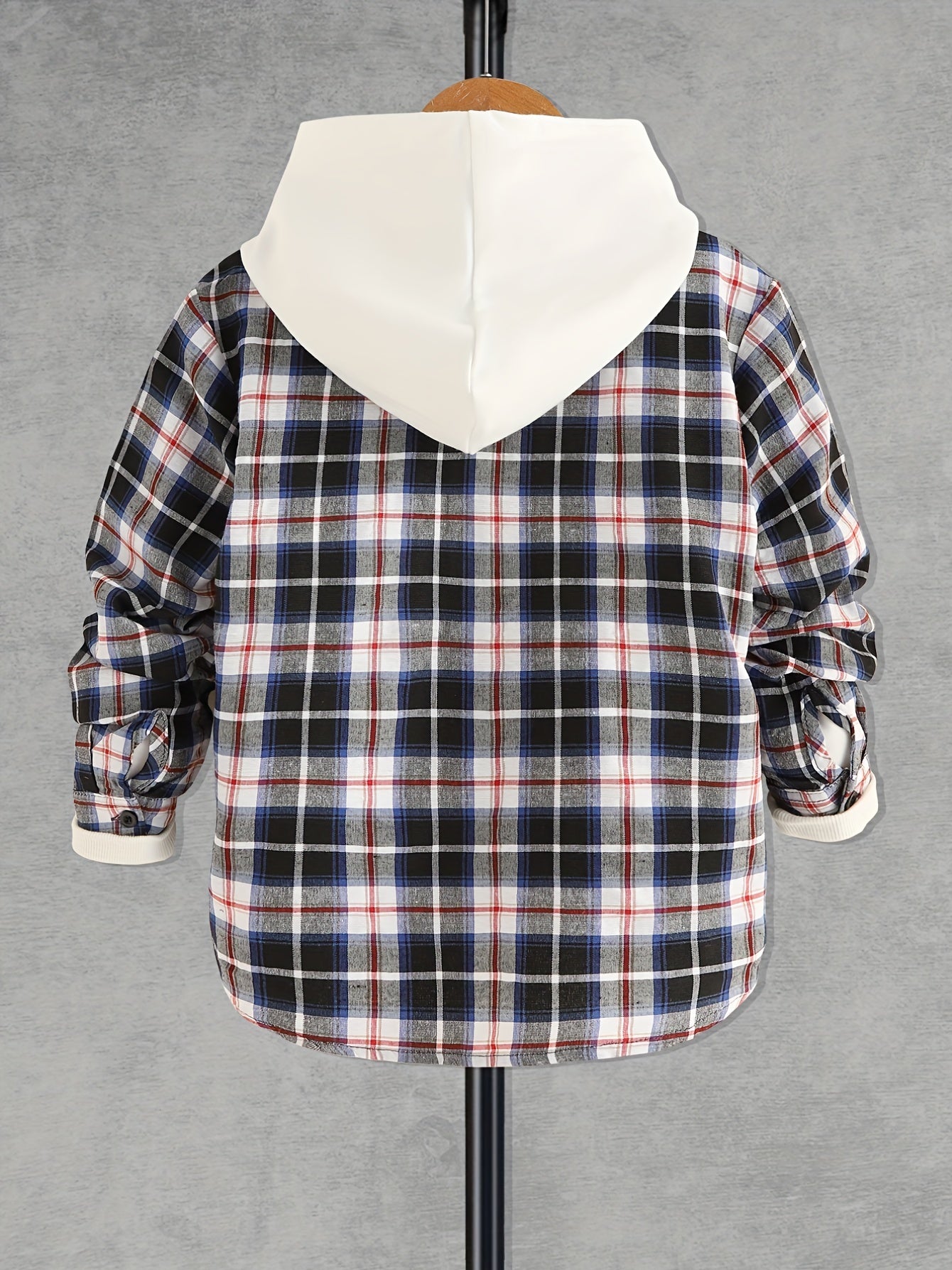 Boys Plaid Button Down Shirts Long Sleeve Spring Fall Outwear Jacket