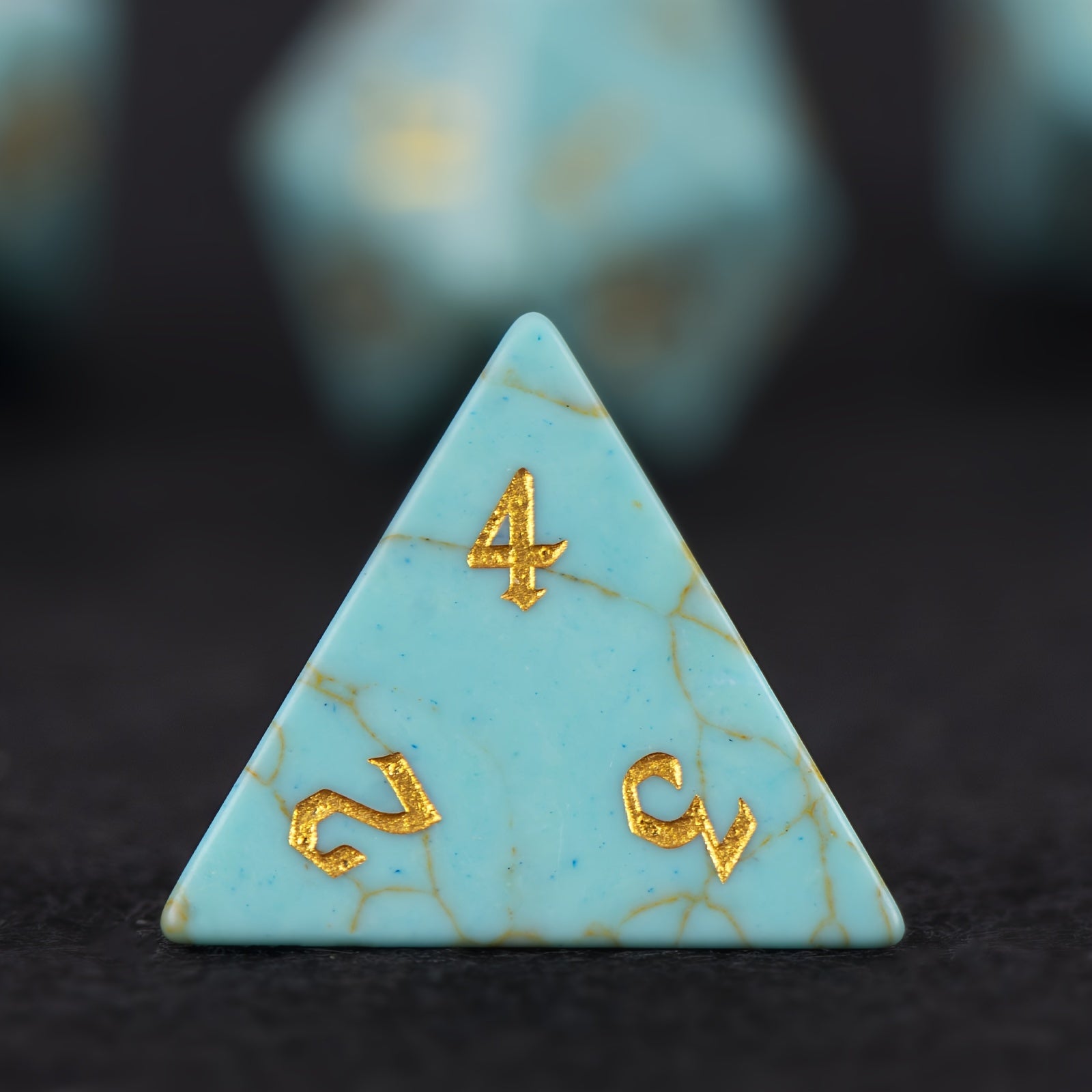7pcs Green Emerald Dices Minimalist Style for Board Games