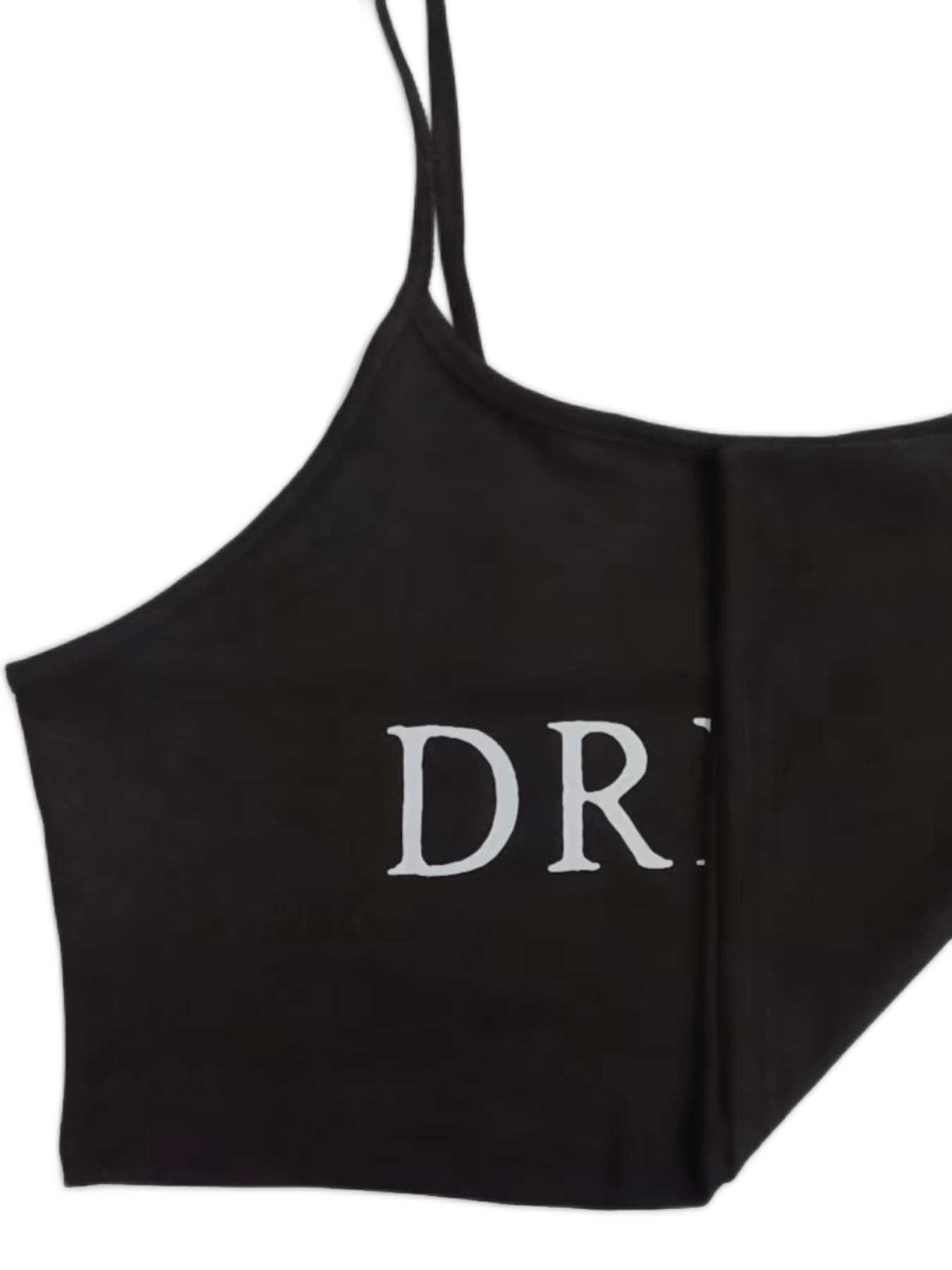 Letter Print Crop Cami Sports Top