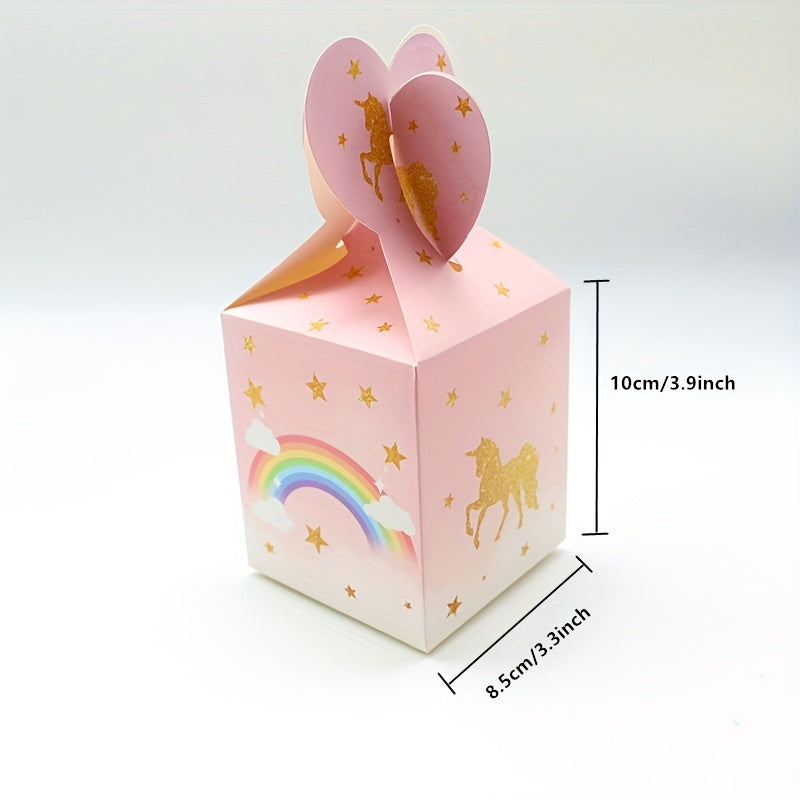 6pcs Unicorn Gift Boxes Snack Boxes for Birthday Party