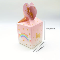 6pcs Unicorn Gift Boxes Snack Boxes for Birthday Party