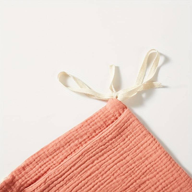 Red Double Layer Cotton Baby Bed Side Storage Bag