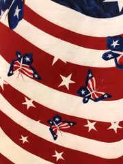 American Flag Butterfly Print Tank Top