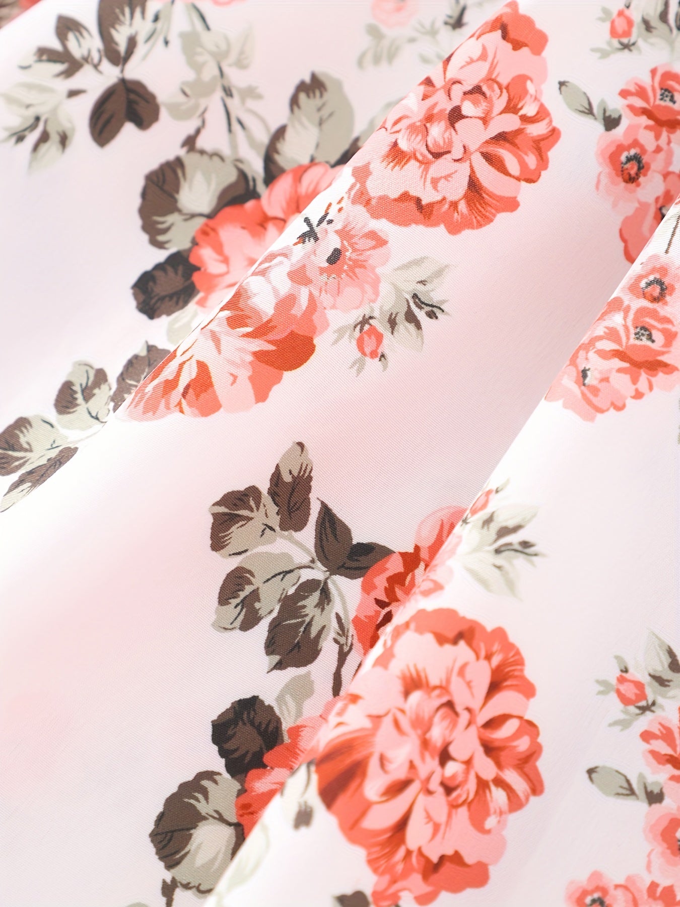 Girls Boho Floral Casual Dress With Belt V-Neck Flying Sleeve for Party