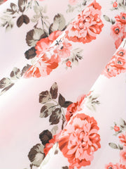Girls Boho Floral Casual Dress With Belt V-Neck Flying Sleeve for Party