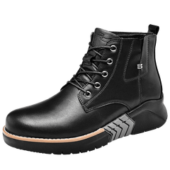 Men's Chunky Ankle Boots Lace Up Casual Shoes