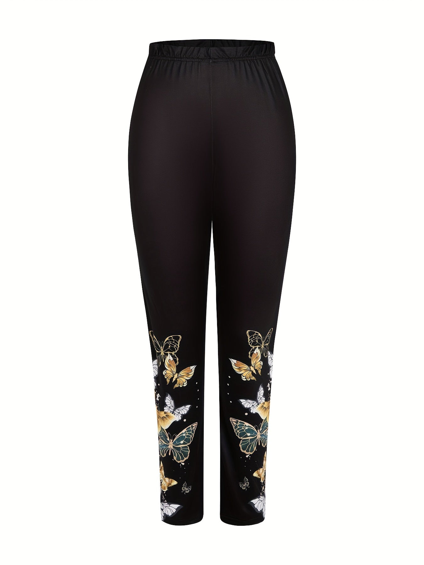 Butterfly Print Ombre Tunic Top & Leggings Set