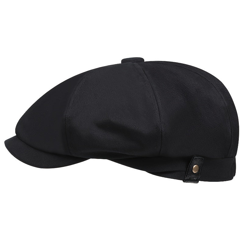 1pc Unisex Cotton Beret Retro Octagonal Hat