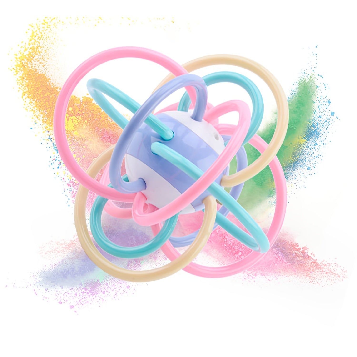 Baby Sensory Teether & Rattle Toy, Perfect Infant Gift