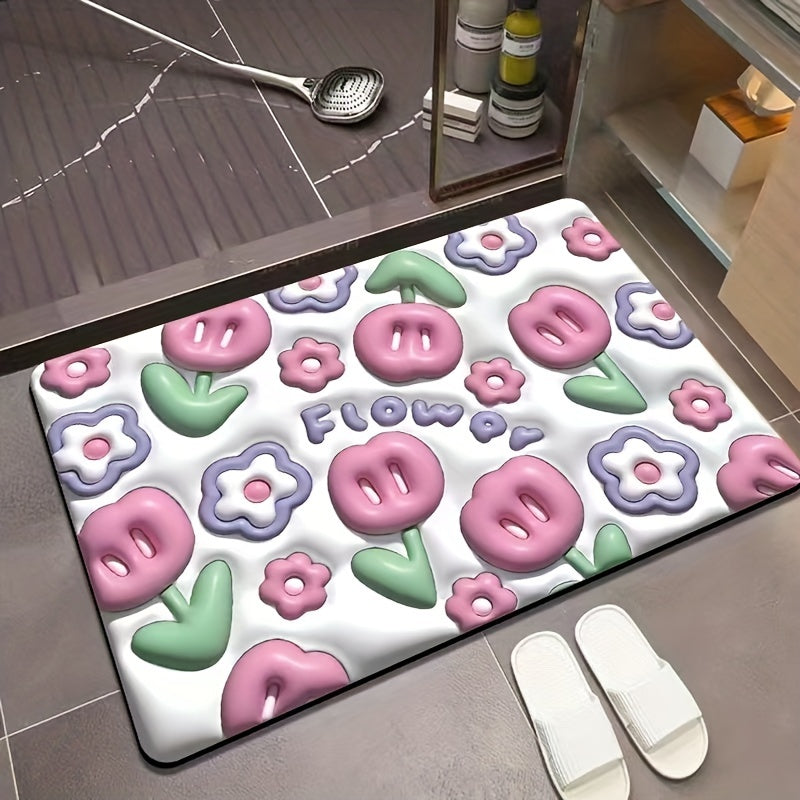 3D Diatom Mud Room Decor Carpet Non Slip Home Floor Mat