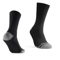 5 Pairs Men's Cotton Cushioned Mid Calf Socks for Outdoor Activities