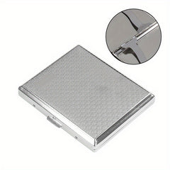 18 Pack Metal Cigarette Case Engraved Clip Anti Pressure Holder