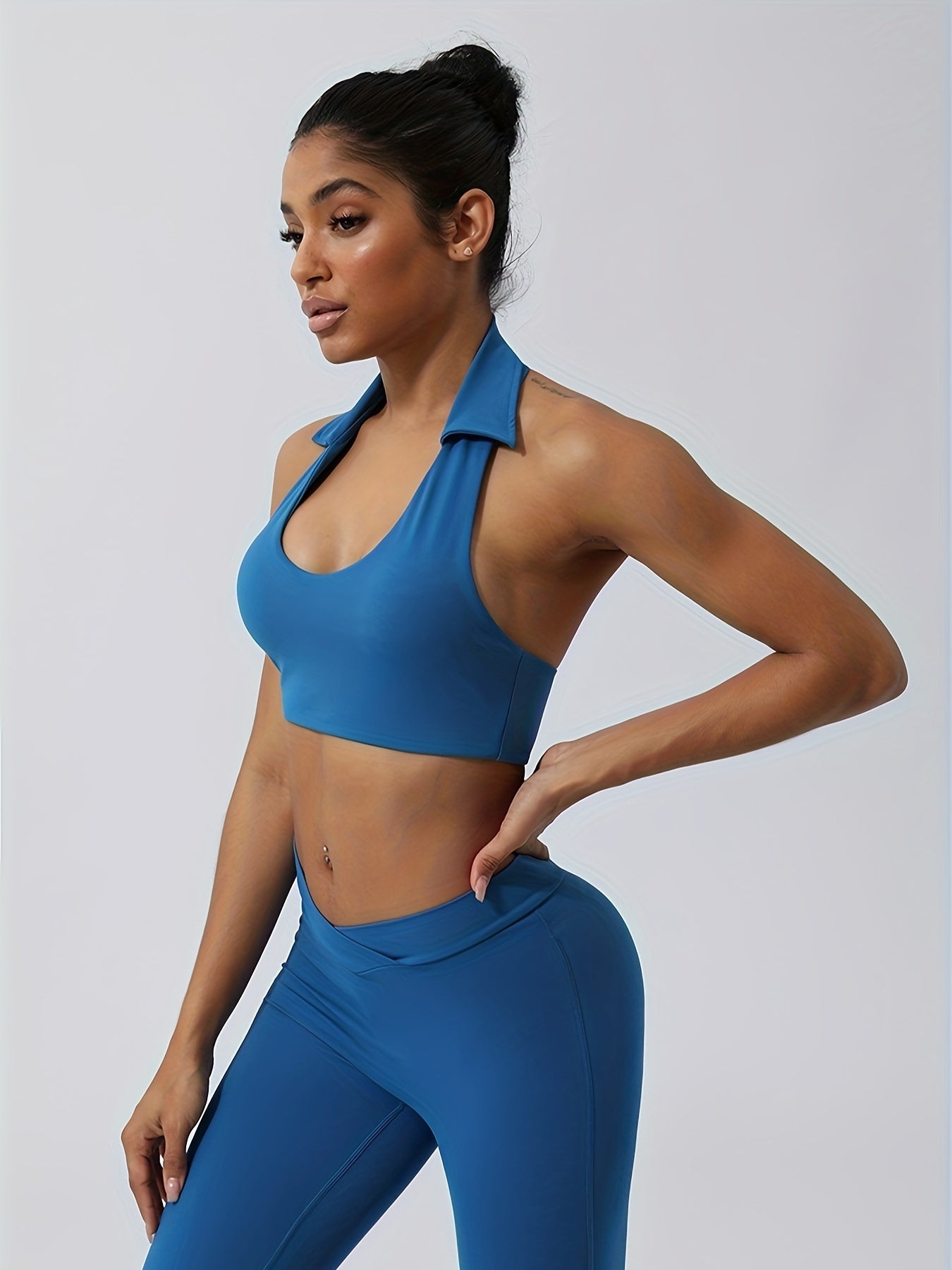 Backless Halter Sports Bra Yoga Running Activewear