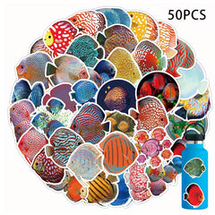 50 Under The Sea Animal Stickers for Crafts Sea Creatures, Fish, Turtles