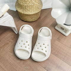 Women's Chunky Heel Clogs Open Toe Non Slip Sandals