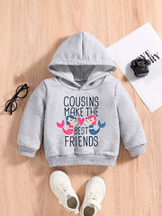 Boys Mermaid Letter Print Sweatshirt Hoodie Baby Pullover