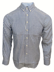 Plaid Print Men's Casual Button Up Shirt With Chest Pocket