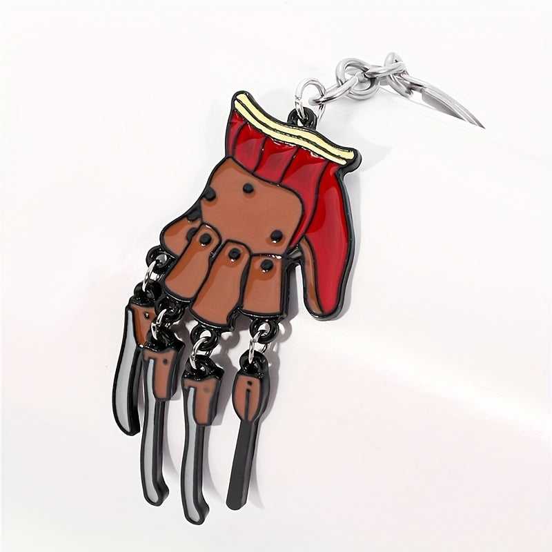 Kids Skull Hand Claw Keychain Backpack Pendant Halloween Accessories