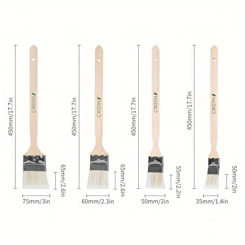 Angled Brush for Painting and Cleaning