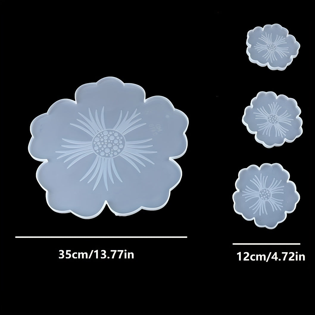 6pcs Silicone Sakura Tea Tray Coaster Mold for DIY Epoxy Resin Molds
