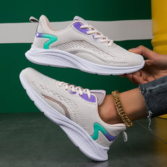 Women's Mesh Breathable Running Shoes Lightweight Lace Up Sneakers