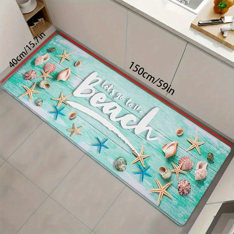 Starfish Kitchen Mat Anti Slip Bathroom Carpet Absorbent Bath Mat